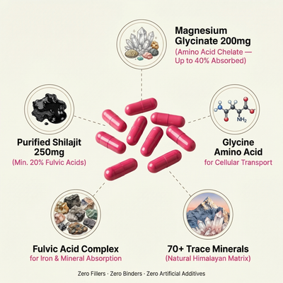 Natural Queen — Shilajit + Magnesium Glycinate for Women