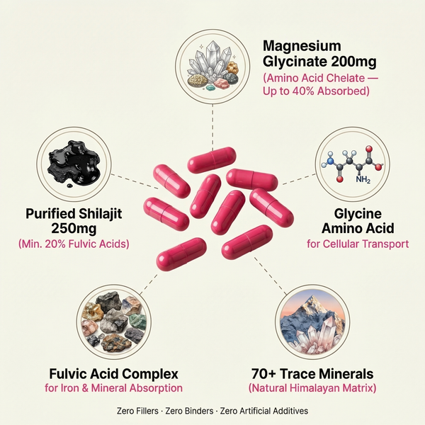 Natural Queen — Shilajit + Magnesium Glycinate for Women